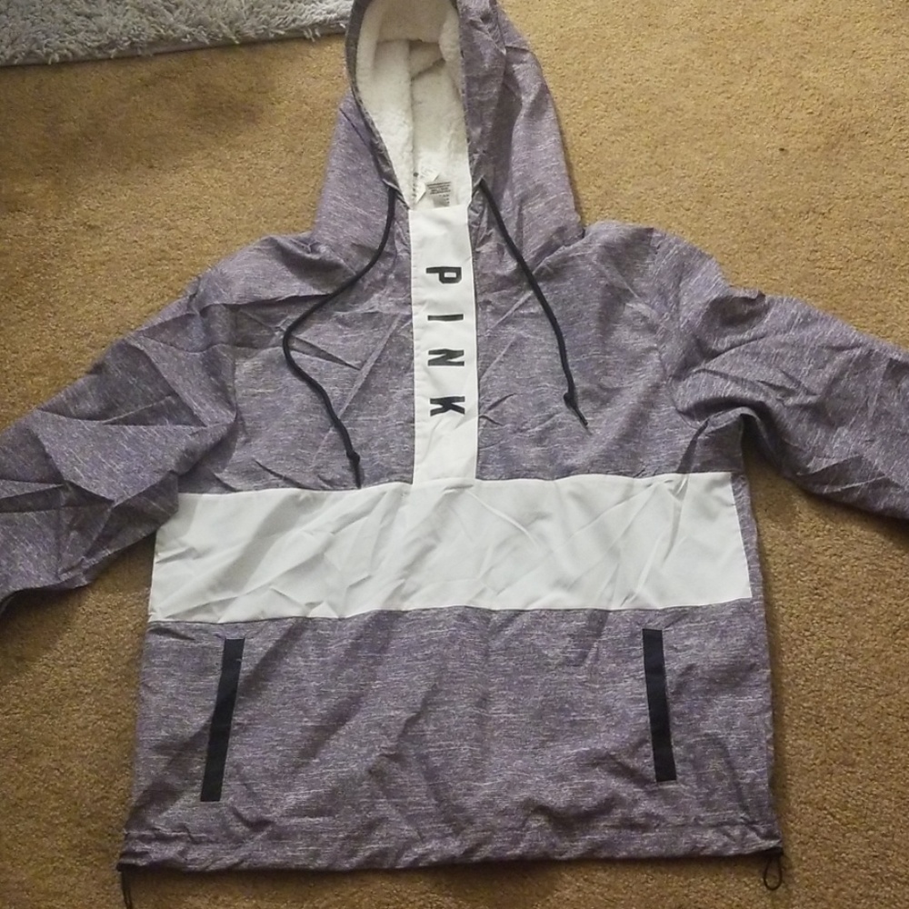Pink Victoria's Secret windbreaker jacket